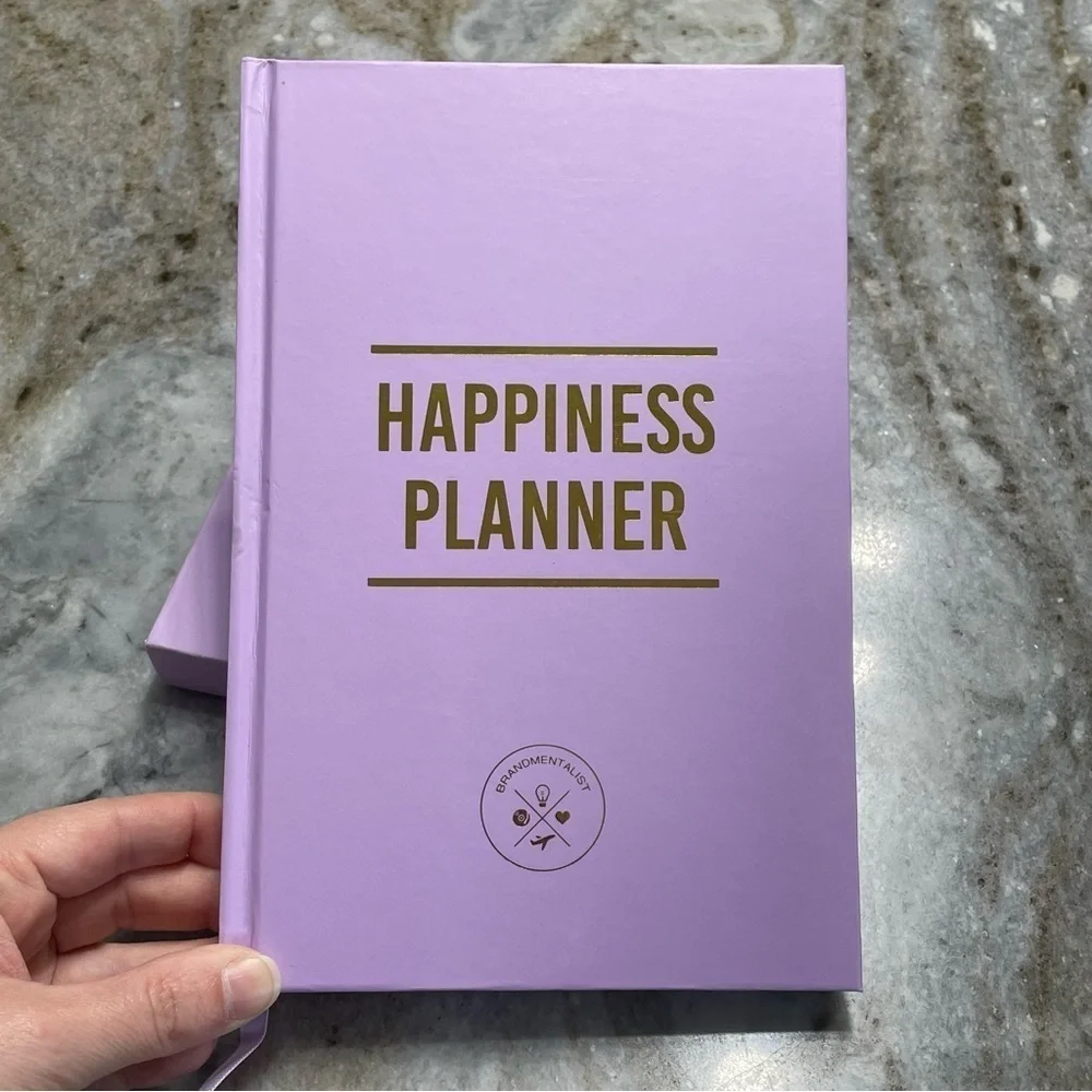 Anthropologie THE 100-DAY HAPPINESS PLANNER Lilac  Mindfulness Therapy Journal